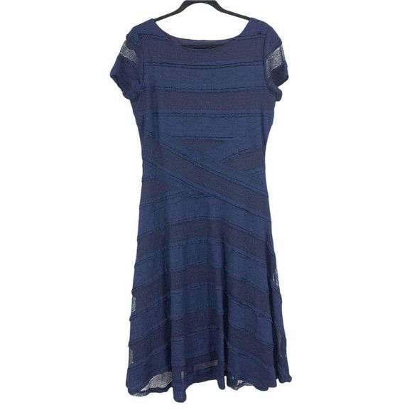 Womens Sangria Dress sz 12 9767 Lace Stretch Cap - Picture 1 of 8